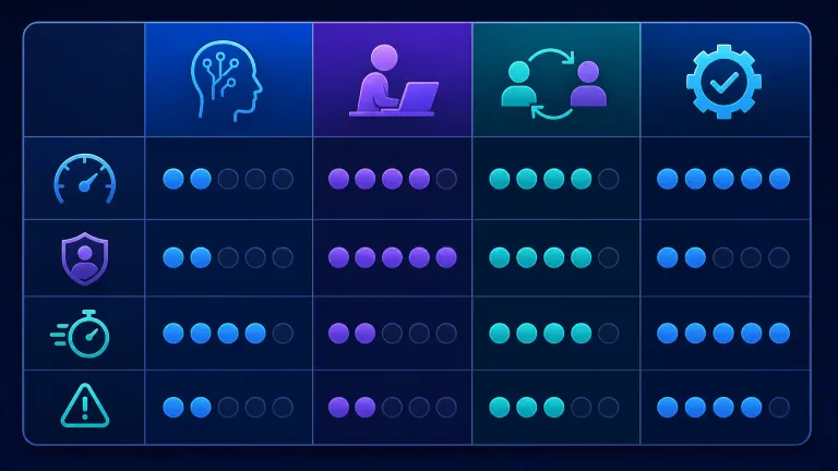 Decision matrix for choosing an AI consultant, employee, or done-for-you service