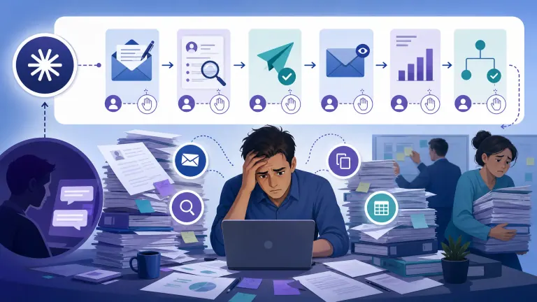 infographic showing workflow bottlenecks in sales outreach automation