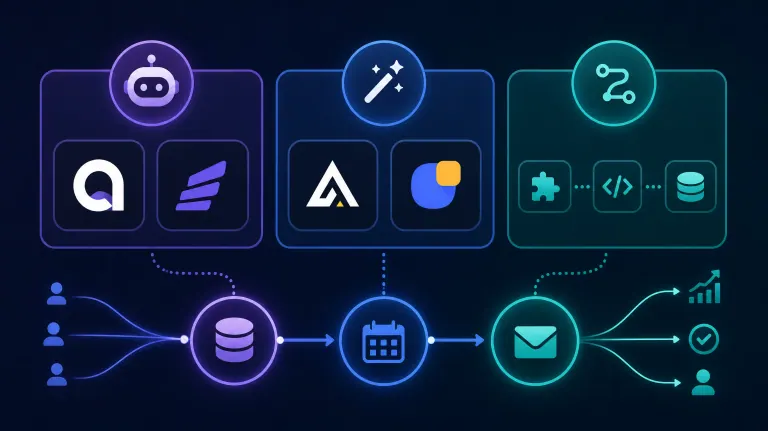 infographic categorizing Claude.ai alternatives for sales outreach