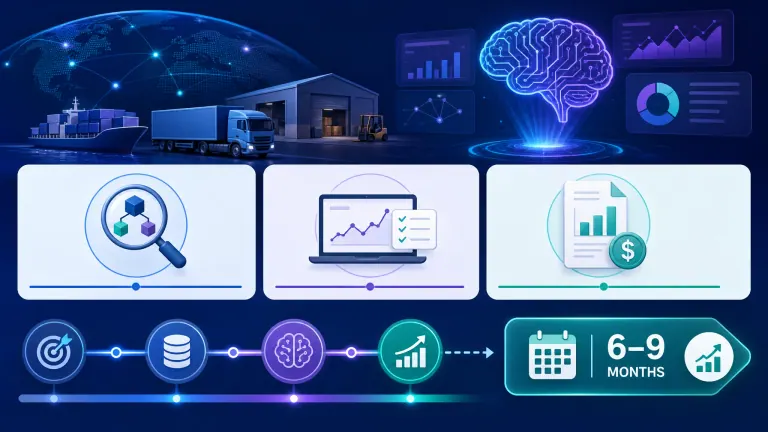 infographic showing best practices for machine learning consulting in supply chain AI