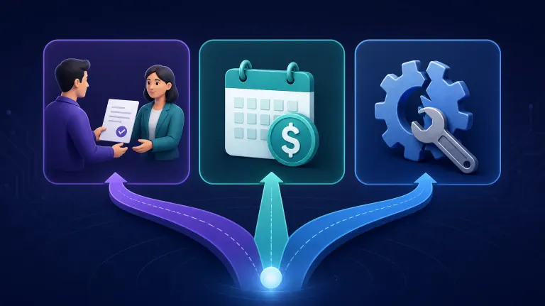 Three paths of ongoing AI support: handoff, retainer, re-engagement
