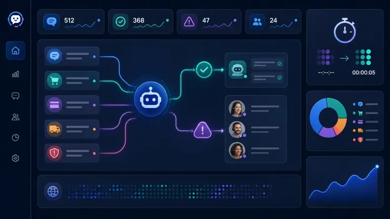 customer support dashboard with AI ticket routing and escalation