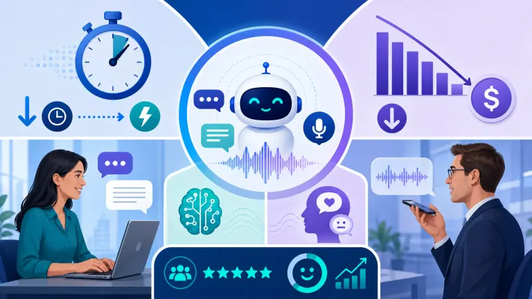 Infographic showing benefits of conversational assistance in B2B CX