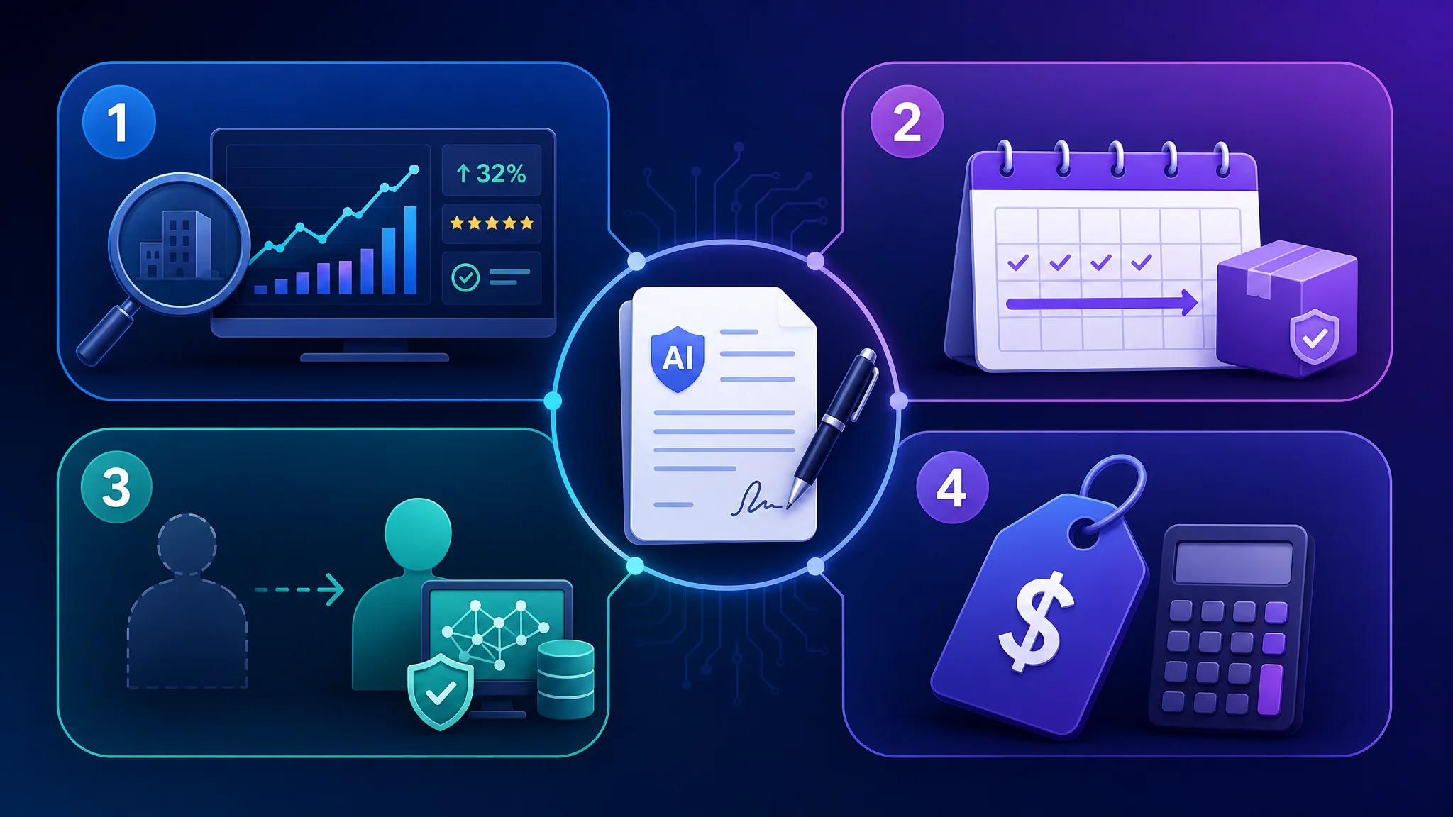 infographic listing questions to ask AI consultants before signing