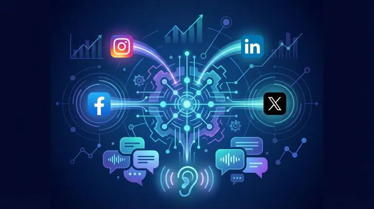 AI social media tools dashboard showing scheduling and analytics
