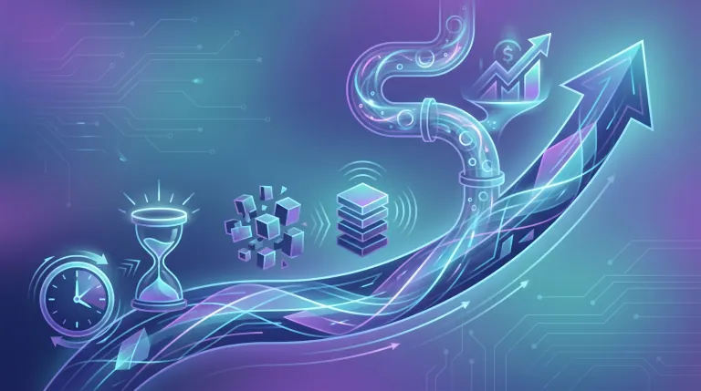 A businessman analyzes charts and graphs of workflow automation